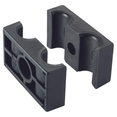 22.0MM OD POLYAMIDE 2-TUBE HALVES GROUP3 - 6mm Outside Diameter, Hydraulic Tube Clamp, Series B Standard Duty, Clamp Halves, Double Polyamide 6 Inside Smooth, Group 1, RSBAll images used are for illustrative purposes only